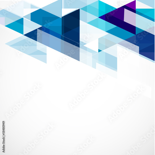 Modern blue geometrical template, vector illustration
