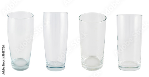 Tall glass isolated