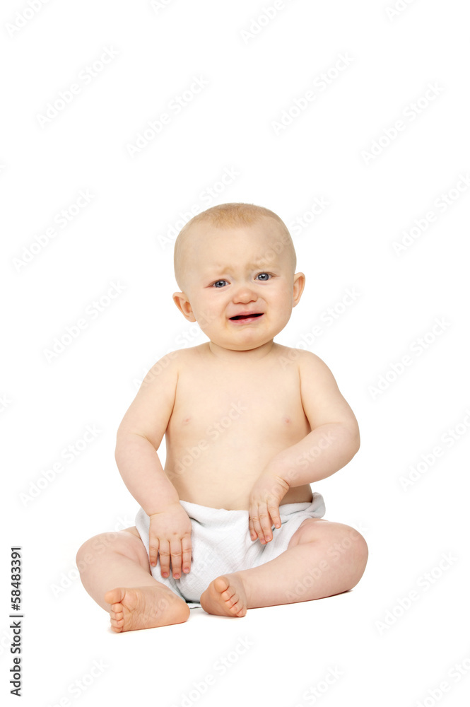 Baby sat isolated on a white background Baby sat isolated on a white background