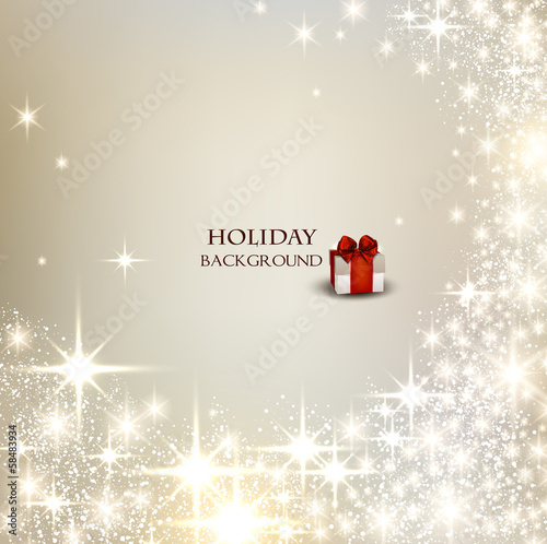 Elegant Christmas background with place for text. Vector Illustr