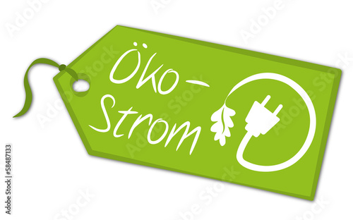 Anhänger Ökostrom  Energie - Vektor