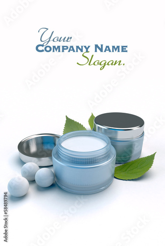 Blue beauty products