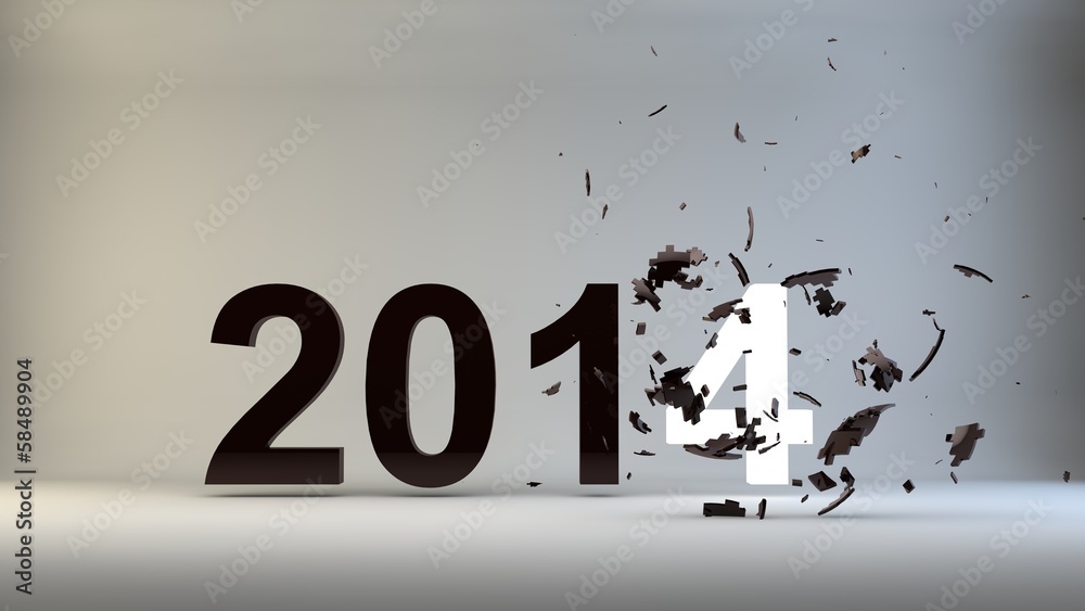 New Year 2014 - obrazy, fototapety, plakaty 