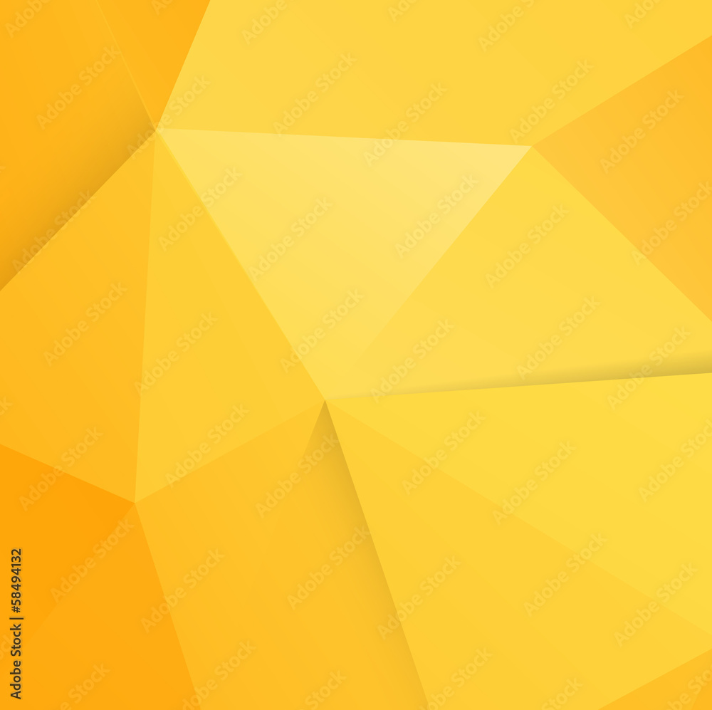 Fototapeta Abstract modern orange polygon background, vector illustration