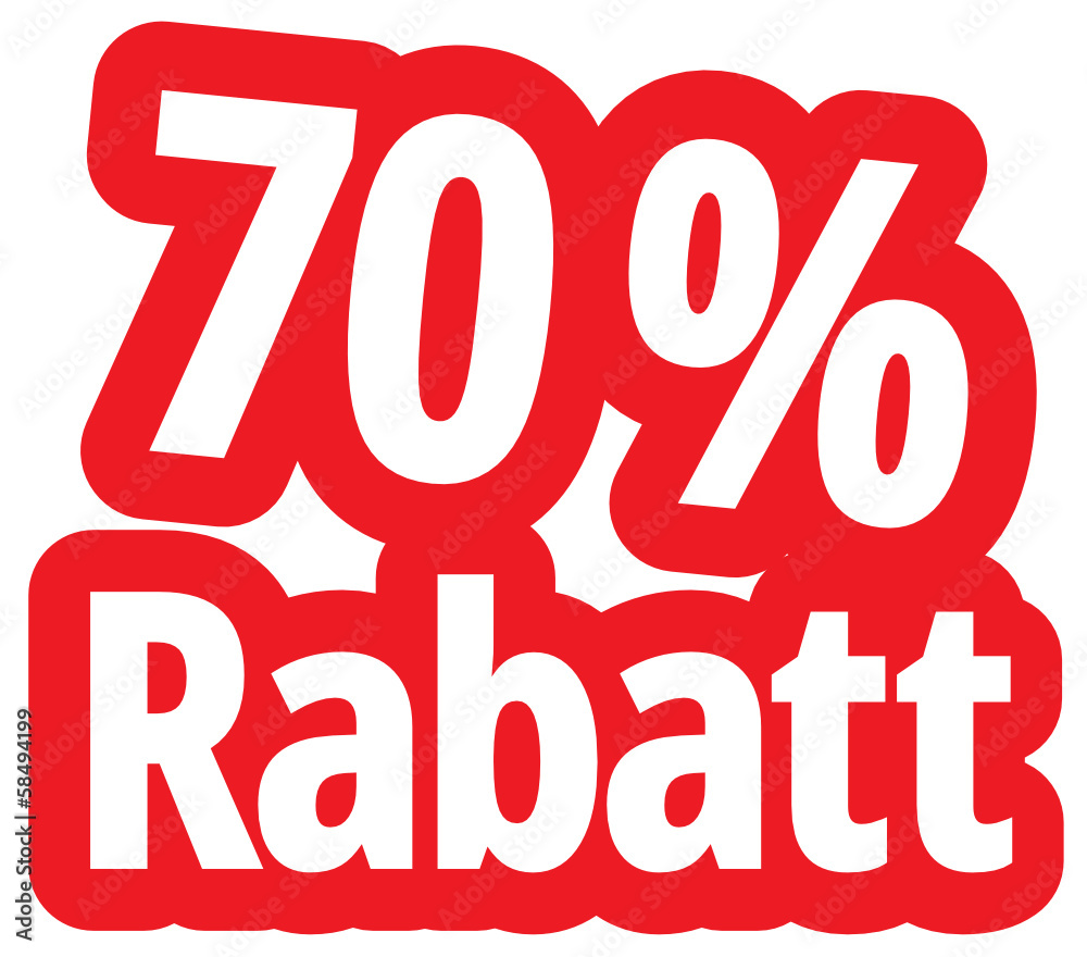 70 % Rabatt 70 % Rabatt