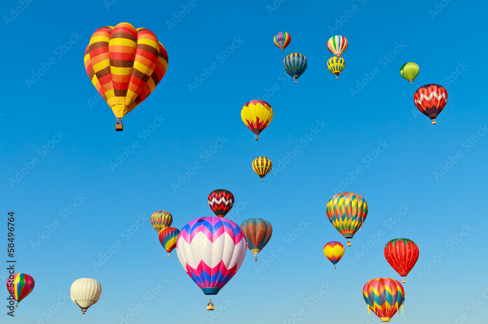 Naklejka premium hot air balloons