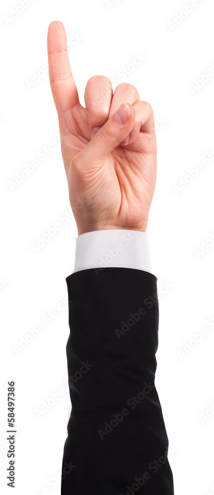 image of a Businessman's finger pointing