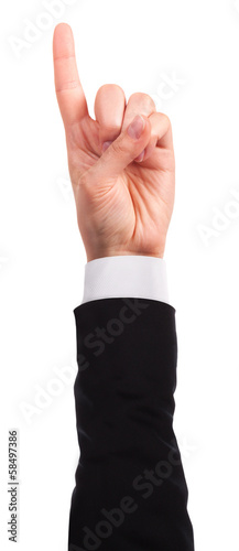 image of a Businessman's finger pointing