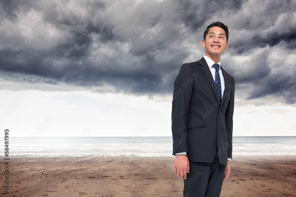 Composite image of smiling asian businessman Composite image of smiling asian businessman