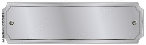 Schild Tafel silber glanz  #131118-svg02