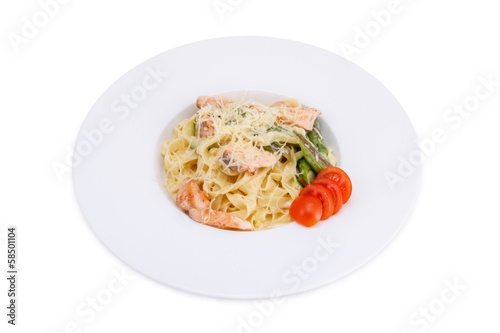 Pasta with salmon