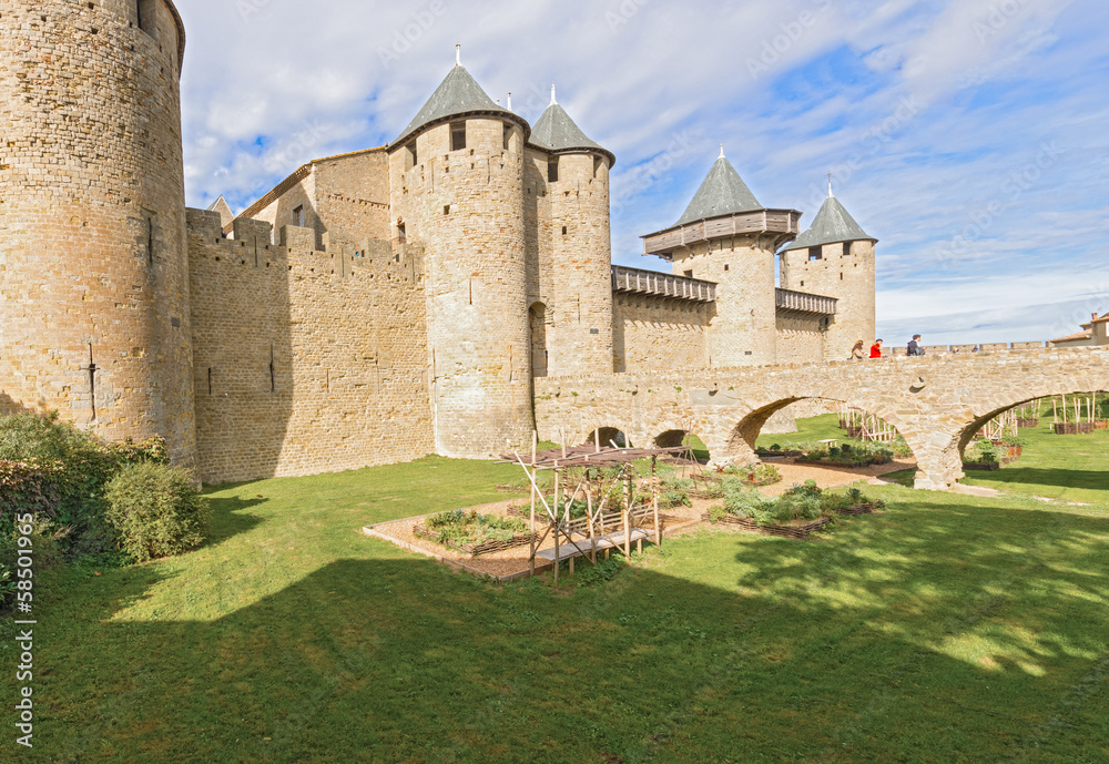 Medieval city of Carcassonne in France