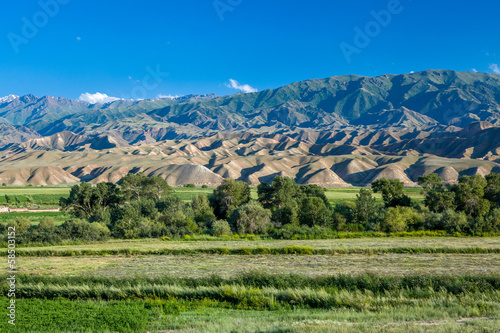 Bald mountains in Kyrgyzstan