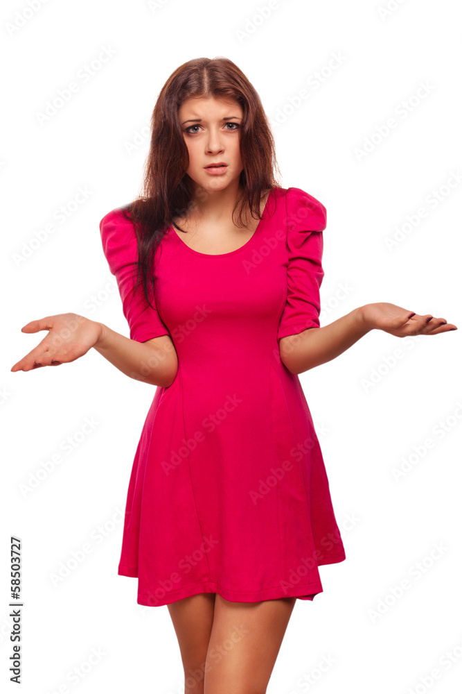 angry evil girl young dissatisfied woman haired girl in shirt em