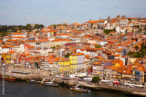 hill with old town of Porto and river Douro, Portugal