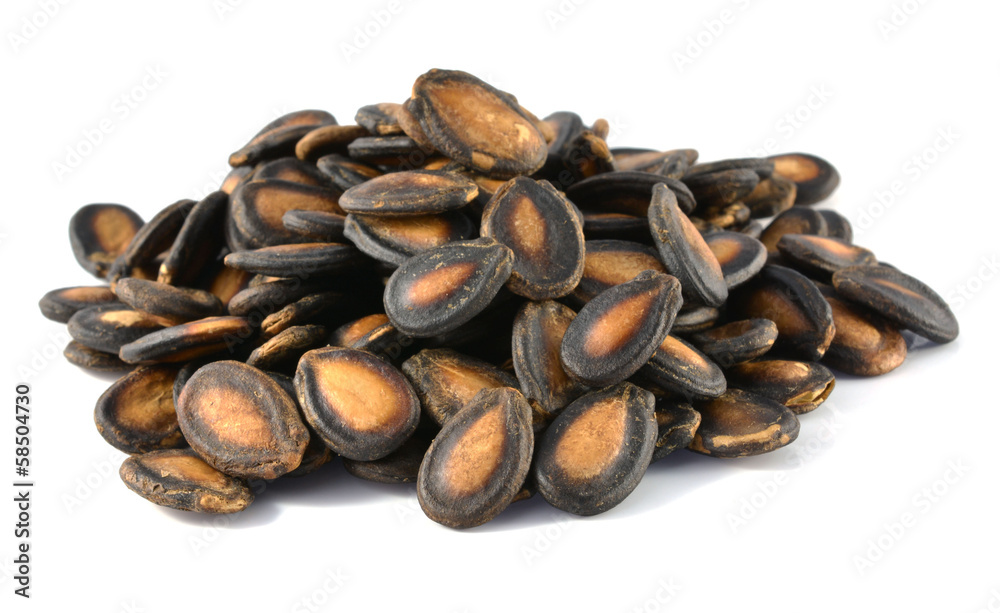 dry watermelon seed on white background dry watermelon seed on white background