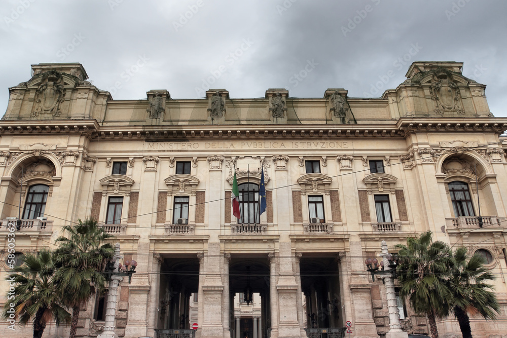 Ministero della pubblica istruzione palace in Rome, Italy