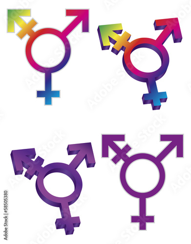 Transgender Symbols Vector Illustration