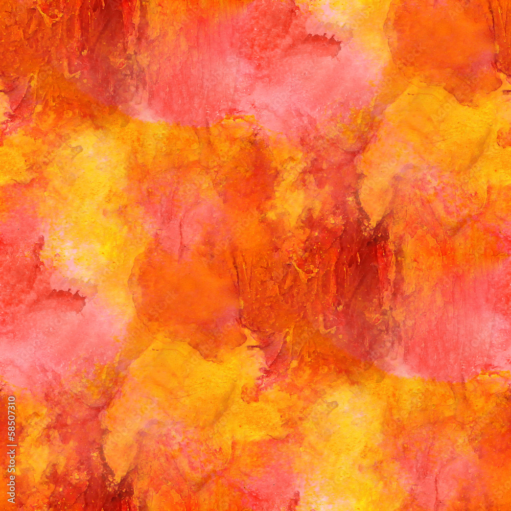 background yellow, orange watercolor art seamless texture abstra
