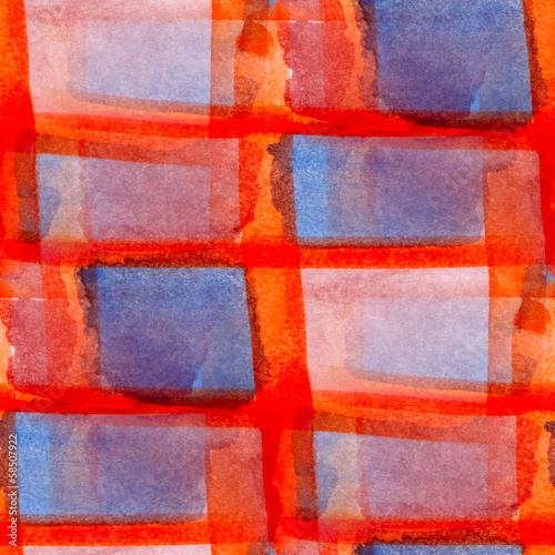 abstract seamless painted watercolor orange, blue background on © maxximmm