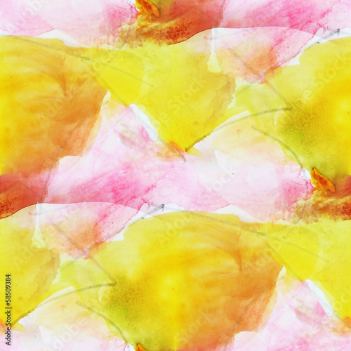 macro watercolor yellow pink seamless texture paint stains