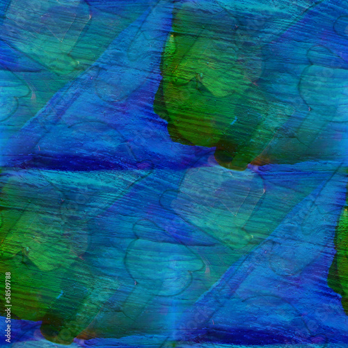seamless green, blue cubism abstract art Picasso texture waterco #58509788