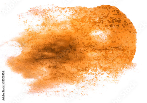 brown macro spot blotch texture isolated on a white background