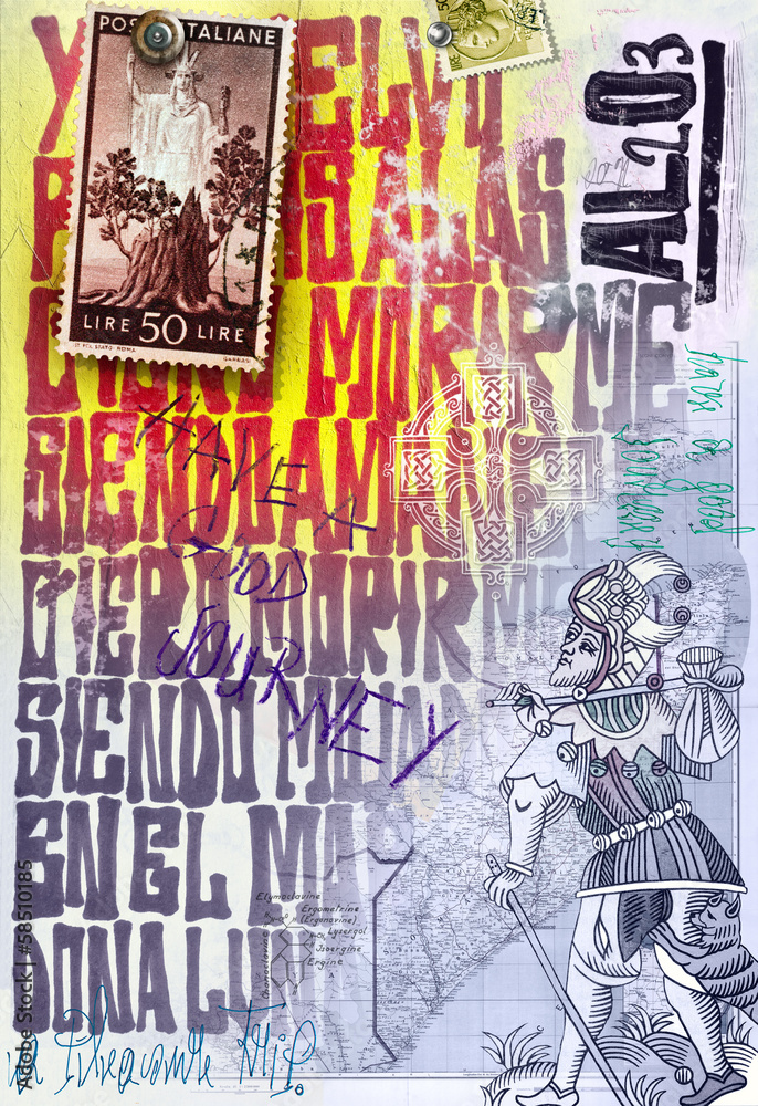 Obraz premium Pachtwork and collage background