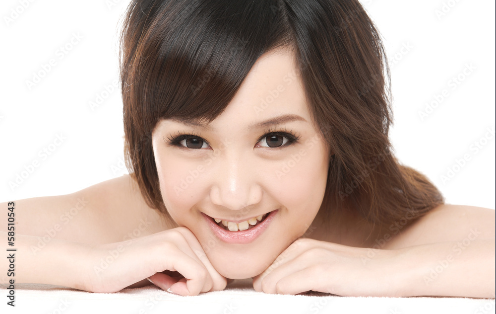 beautiful smile woman on white background beautiful smile woman on white background