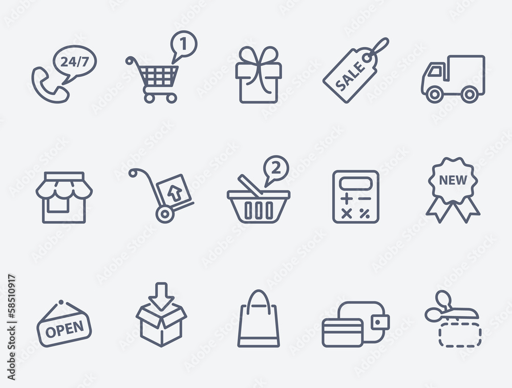 Shopping icons Shopping icons
