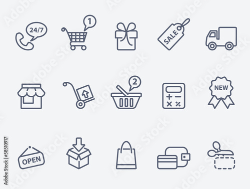 Shopping icons