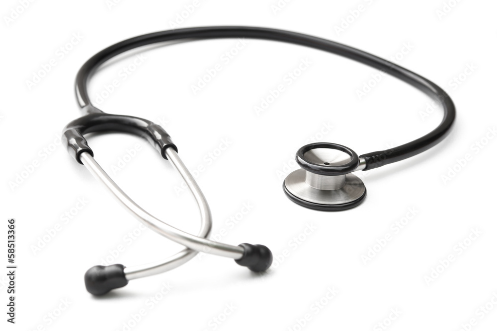 black stethoscope on a white background horizontal black stethoscope on a white background horizontal