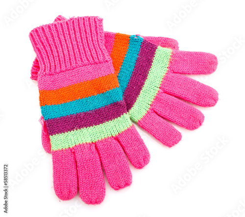 striped gloves