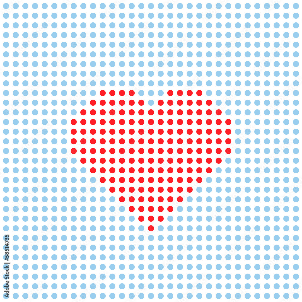 Fototapeta premium Vector dotted heart