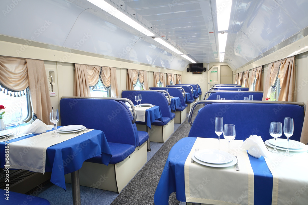 Fototapeta premium The restaurant in the train