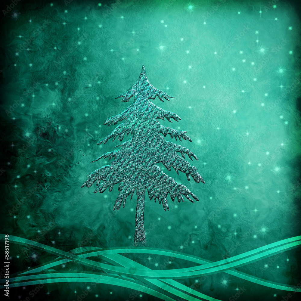 Christmas Tree greeting background
