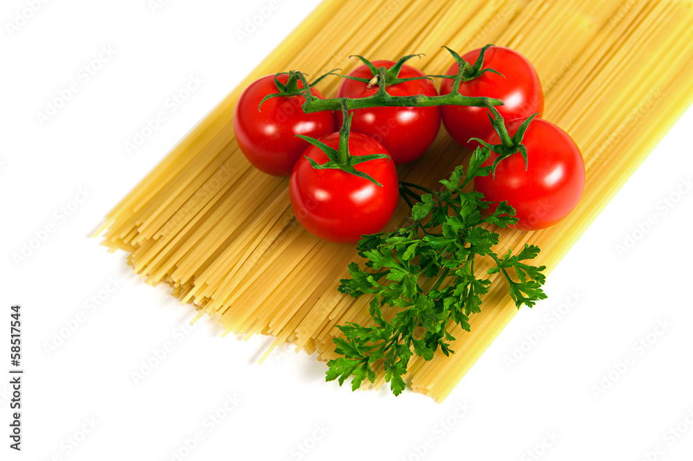 Pasta with tomatoes and parsley Pasta with tomatoes and parsley