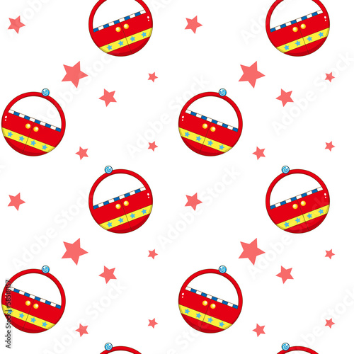 A seamless template with ferris wheel cars