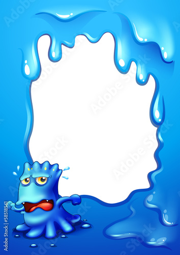 A border design with a sweaty monster