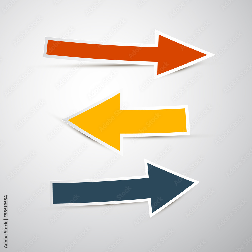 Vector Paper Arrows Set Vector Paper Arrows Set