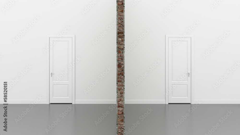 section of twin white room ,3d section of twin white room ,3d