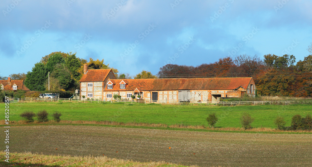 Traditional English Rural Farmhouse