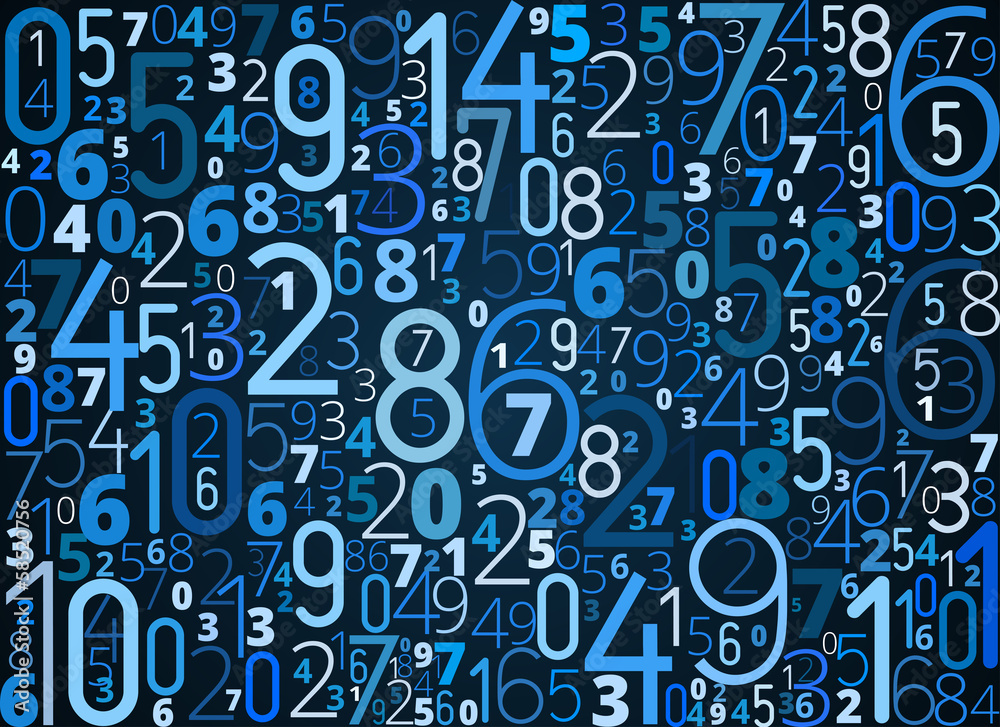 Vector background from numbers