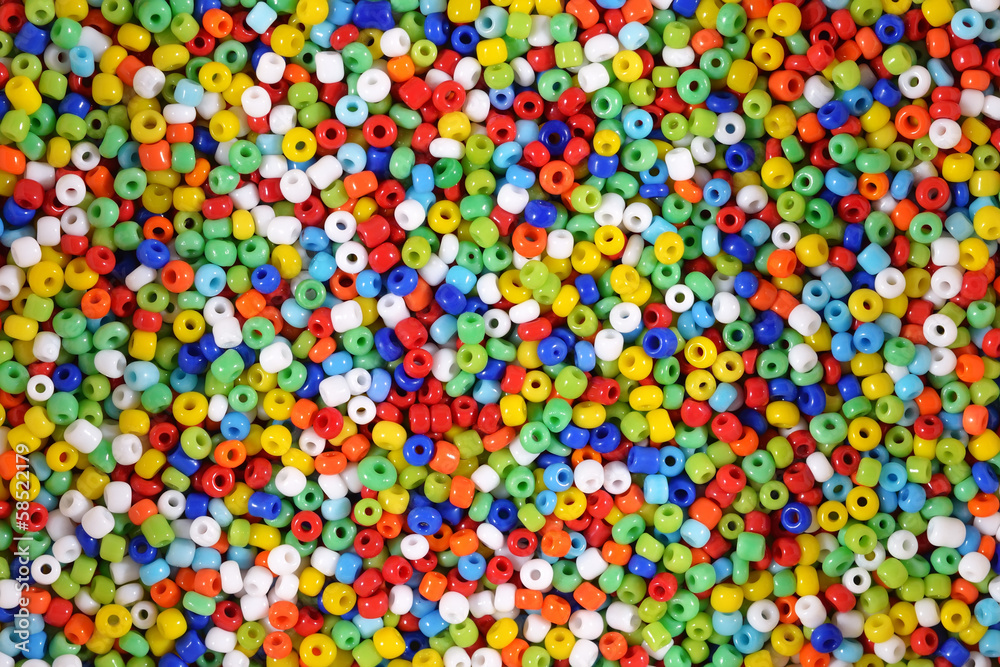 Colorful seed beads background