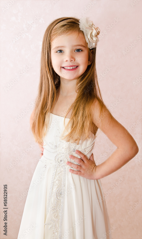 Portrait of cute little girl in princess dress Portrait of cute little girl in princess dress