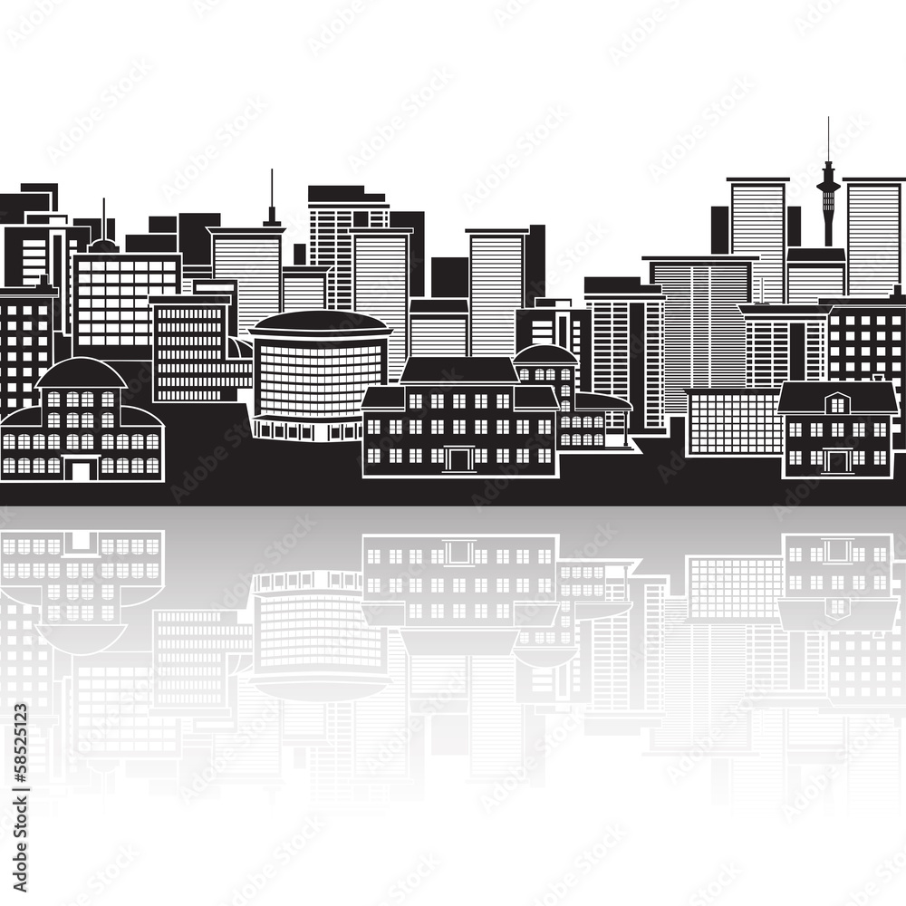 Fototapeta premium icon: panorama of the city, building