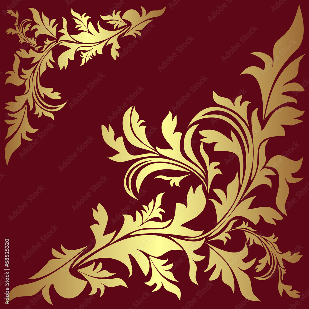 Luxury golden floral Borders. Luxury golden floral Borders.