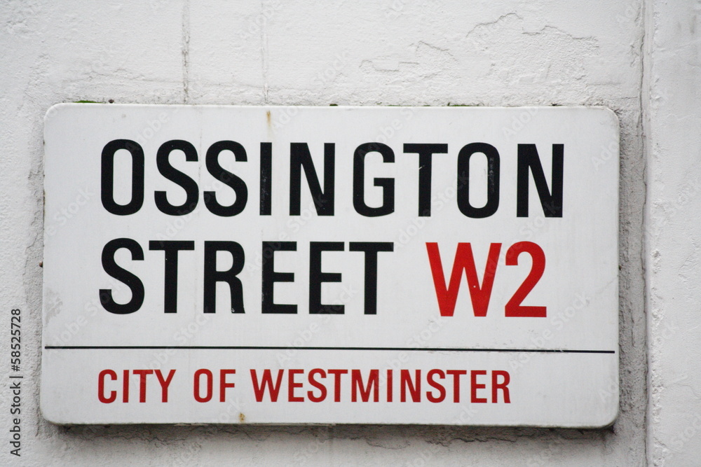 ossington Street signa famous London address ossington Street signa famous London address