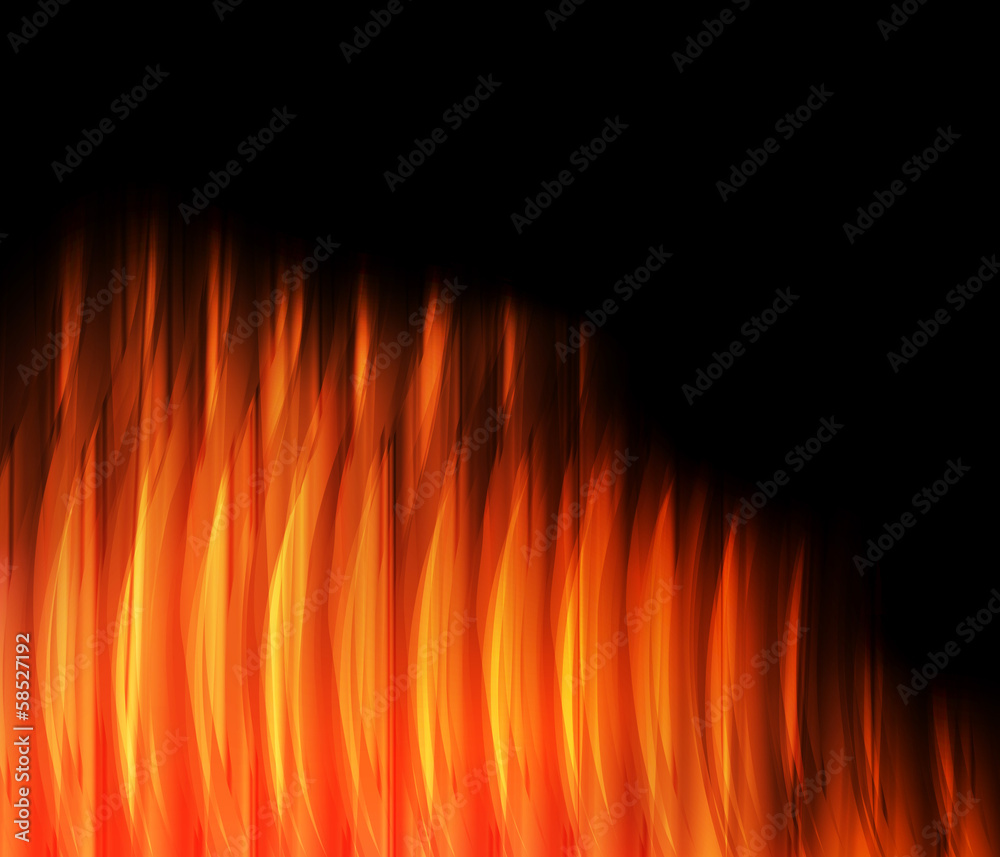 Red and orange abstract flame background vector lines template