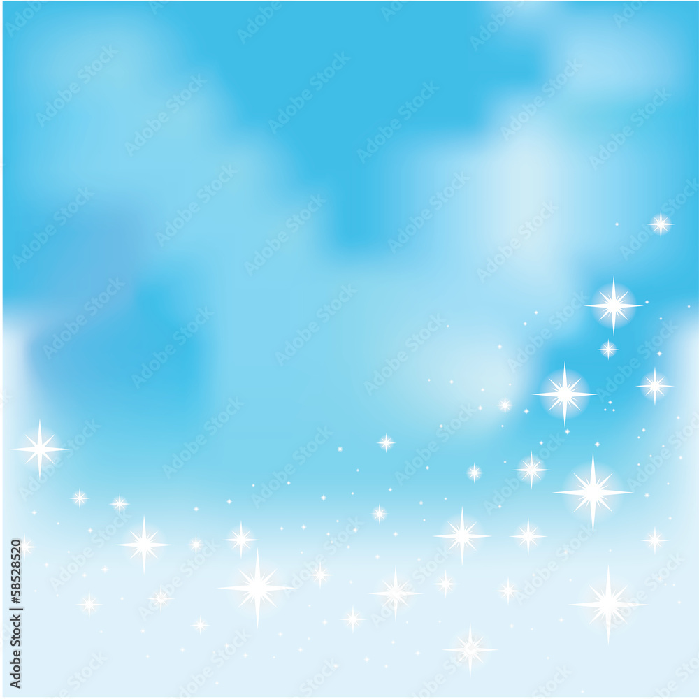 Shining stars on a blue background vector Shining stars on a blue background vector